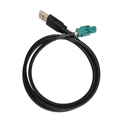 OEM Straight Jack HSD Connector Cable ,  4 Pin Z Code HSD Cable To 2.0 Type A USB