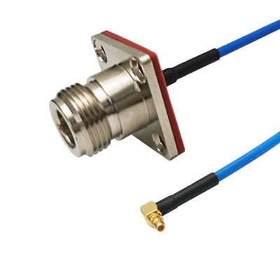 RF FAKRA Extension Cable SMA Female 4 Hole Flange To MMCX Male Right Angle