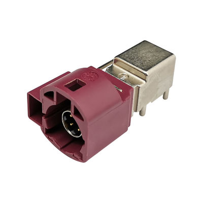 High Speed Data Right Angle Type PCB Mount 4+2 Pin HSD LVDS Cable Connector