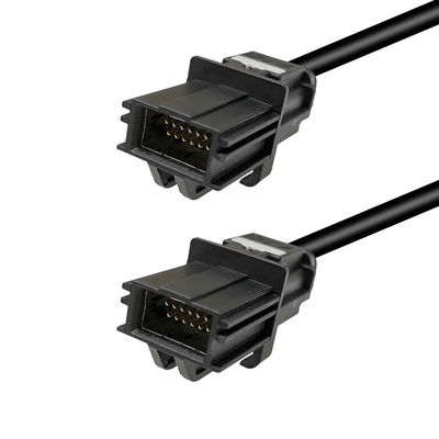LVDS Connection Waterproof HDMI Cable Black Color 12 Pin for Automotive