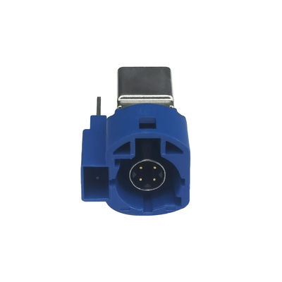 4+2Pin C Code FAKRA HSD Connector PCB Mount Plug For LVDS Camera / USB / IEEE 1394
