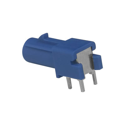 C Code Blue Color FAKRA PCB Connector PCB Mount Rignt Angle Plug