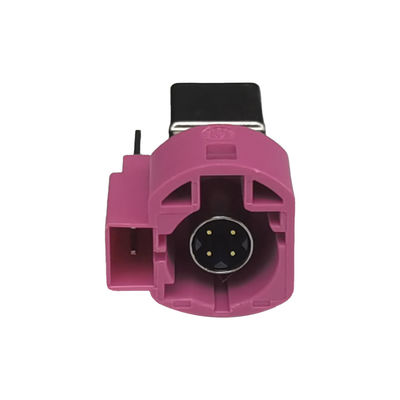 FAKRA HSD LVDS 4+2Pin H Code Right Angle Vehicle Connector GPS Signal PCB