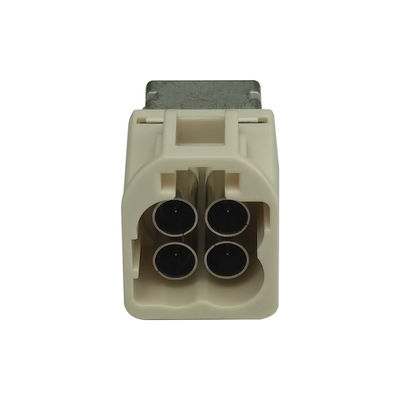 Quad Mini FAKRA Connectors B Code White Color For Automotive GPS Antenna