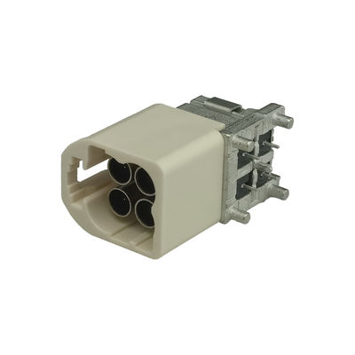 Quad Mini FAKRA Connectors B Code White Color For Automotive GPS Antenna