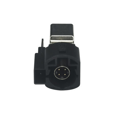 Black Color FAKRA HSD LVDS Connector A Code 4+2Pin For Vehicle GPS Signal