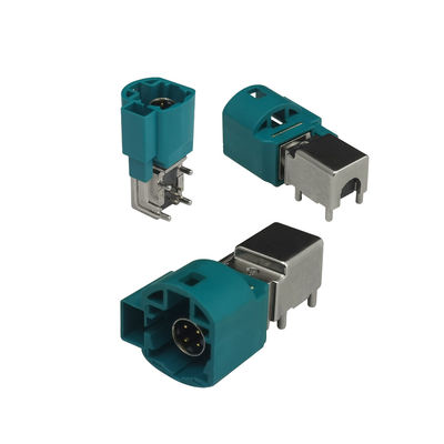FAKRA HSD Connector Right Angle Type PCB Mount 4+2Pin Z Code Connector
