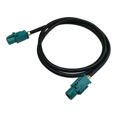 Female To Female HSD Cable Assembly 4 Pins Z Code Waterblue Color
