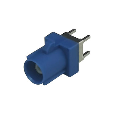 FAKRA PCB Through Hole Right Angle Plug Straight Type C Code Connector